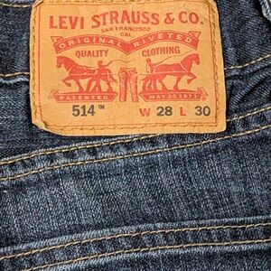 Levi's 514 Slim Straight Jeans in Dark Blue Denim